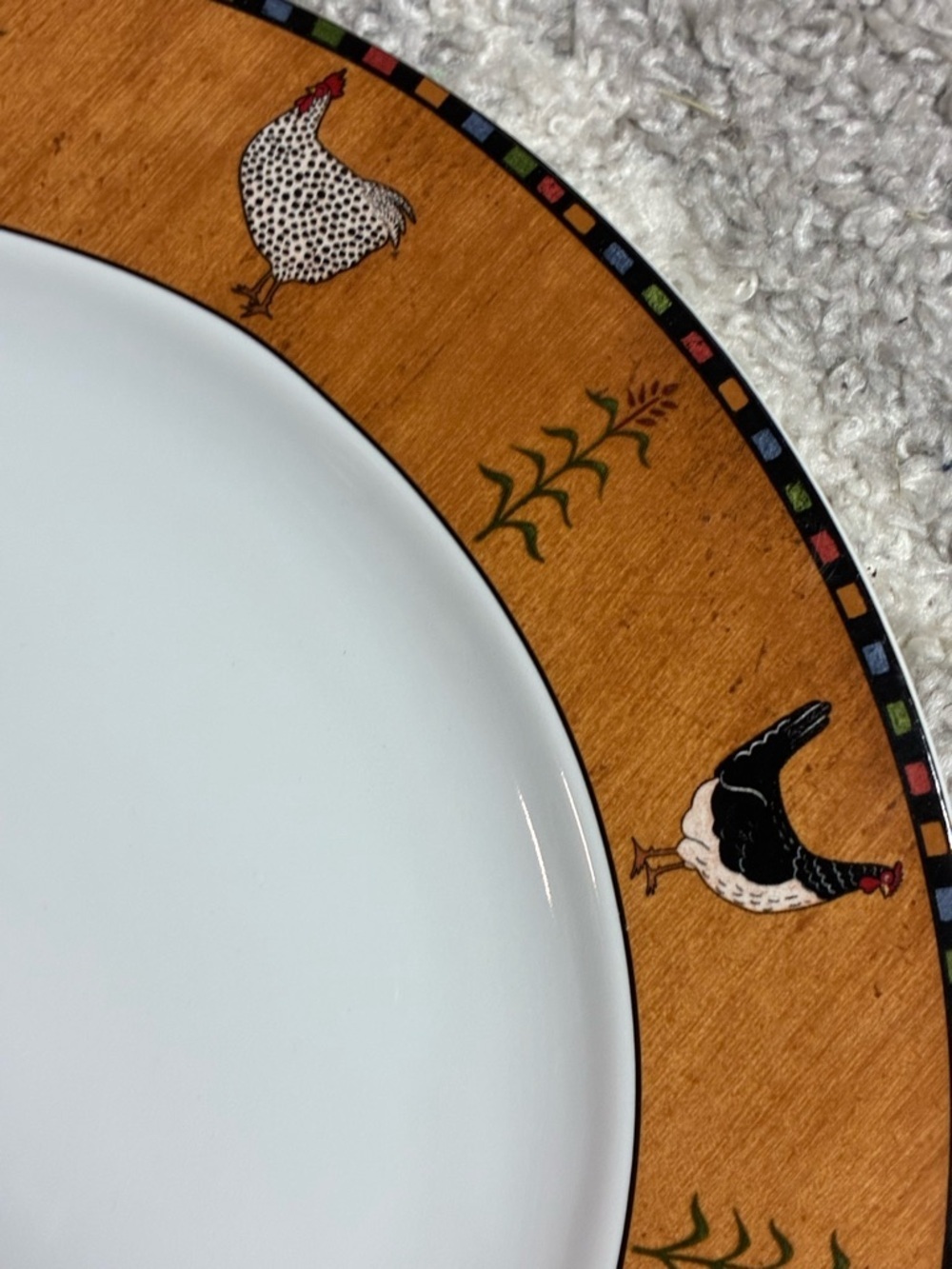 Warren Kimble Country Quartet Rooster serving plate - Picture 2 of 5